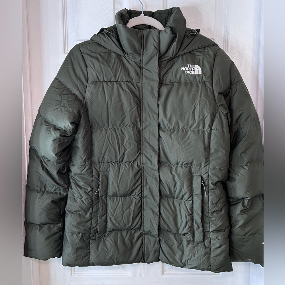 The North Face Olive Quilted Jacket‎ 550 Size Medium